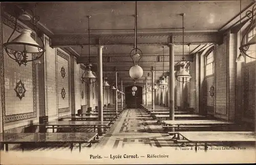 Ak Paris XVII., Lycee Carnot, Refectoire, interieur