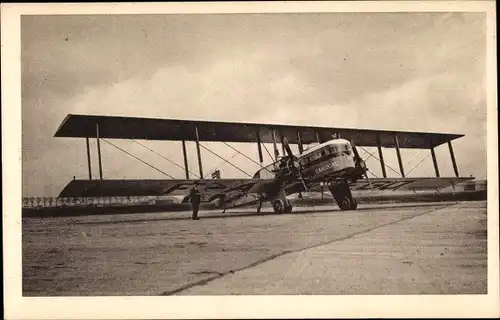 Ak Französisches Passagierflugzeug, Air Union, Goliath, Farman, Moteurs Jupiter