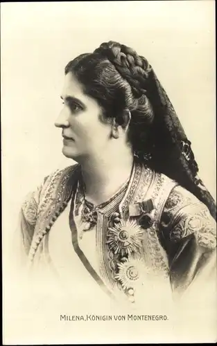 Ak Milena, Königin von Montenegro, Portrait