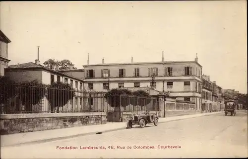 Ak Courbevoie Hauts de Seine, Fondation Lambrechts, 46, Rue de Colombes