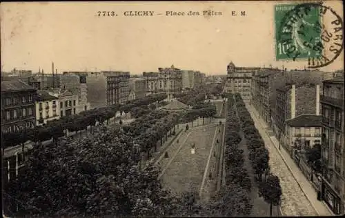 Ak Clichy Hauts de Seine, Place des Fetes