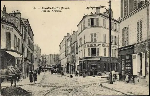 Ak Le Kremlin-Bicêtre Val de Marne, Rue du Kremlin, Restaurant