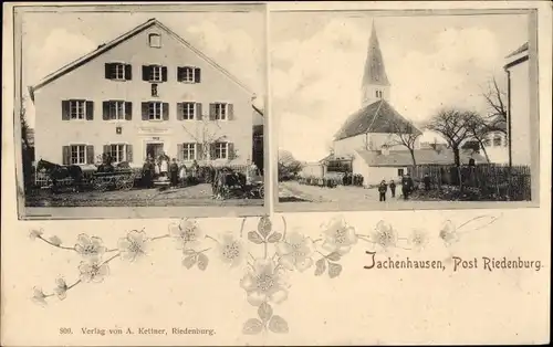 Ak Jachenhausen Riedenburg Niederbayern, Wirtschaft Josef Schneider, Kirche