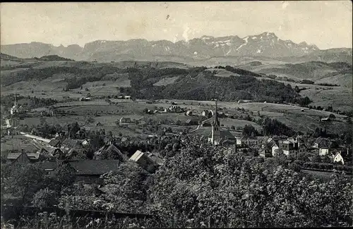 Ak Teufen Kanton Appenzell Ausserrhoden Schweiz, Panorama, Säntiskette