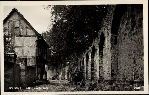 Ak Wittstock Dosse in der Prignitz, Alte Stadtmauer