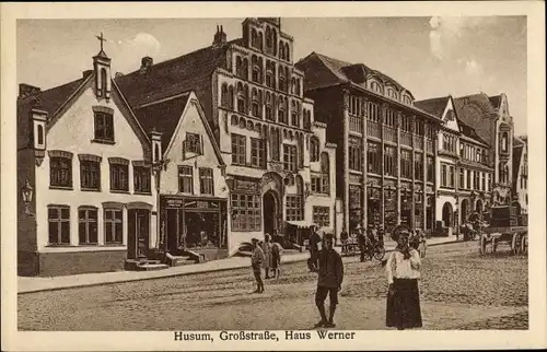 Ak Husum in Nordfriesland, Großstraße, Haus Werner