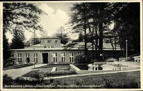 Ak Lądek Zdrój Bad Landeck Schlesien, Friedrichsbad Thermal Hallen Schwimmbad