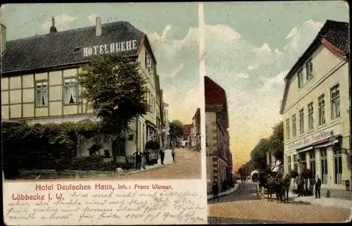 Ak Lübbecke in Westfalen, Hotel Deutsches Haus