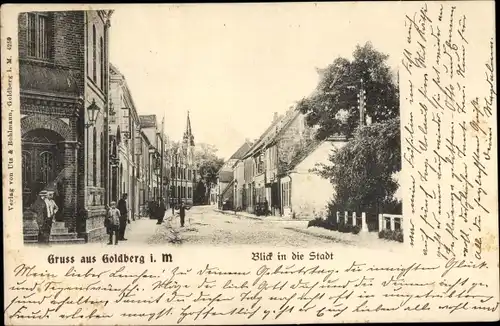 Ak Goldberg in Mecklenburg, Straßenpartie