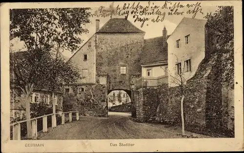 Ak Geithain Sachsen, Stadttor, Untertor, Kantorgasse, Stadtmauer