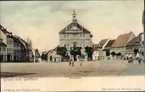 Ak Geithain in Sachsen, Marktplatz