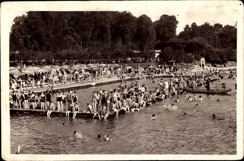 Ak L'Isle Adam Val d'Oise, La Plage, Ein anstrengender Tag