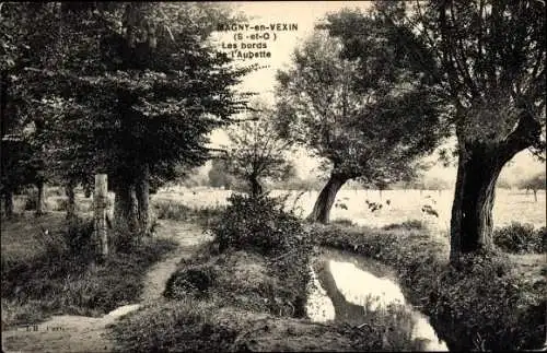 Ak Magny en Vexin Val-d'Oise, Les bords l'Aubette
