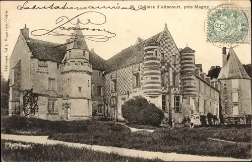 Ak Parnes Oise, Château d’Alincourt