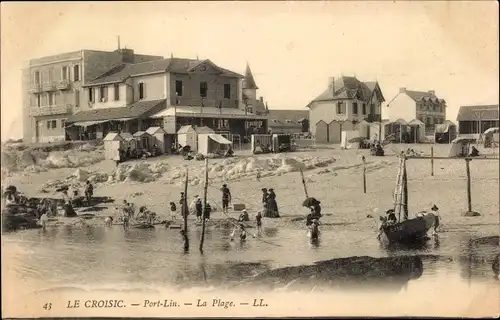Ak Le Croisic Loire Atlantique, Port Lin, Strand