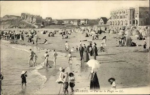 Ak Wimereux Pas de Calais, Strand