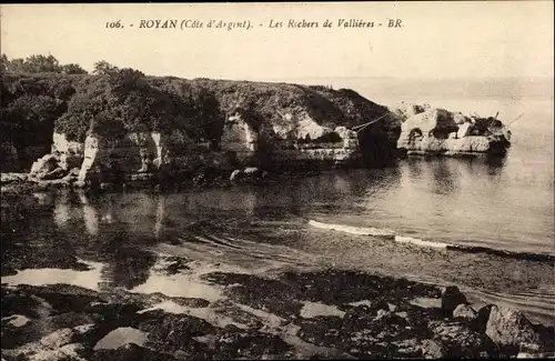 Ak Royan Charente Maritime, Les Rochers de Vallieres