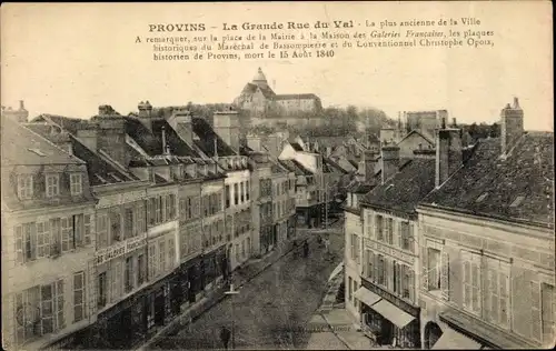 Ak Provinzen Seine und Marne, Grande Rue du Val