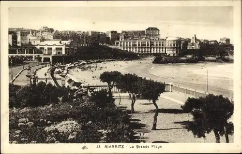 Ak Biarritz Pyrénées Atlantiques, Grande Plage