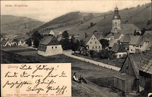 Ak Geising Altenberg im Erzgebirge, Gesamtansicht