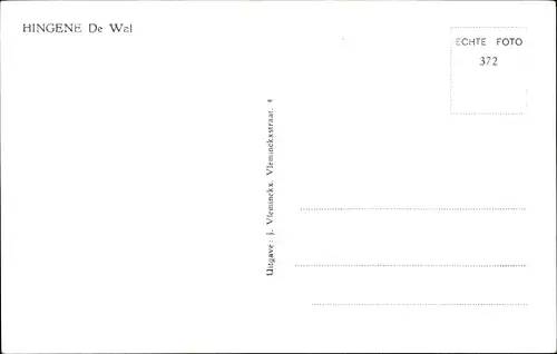 Ak Hingene Flandern Antwerpen, Kirche, de Wal