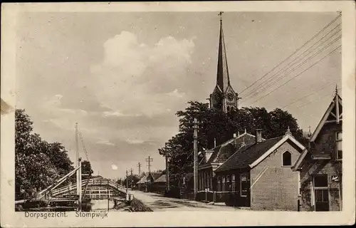 Ak Stompwijk Südholland, Blick auf das Dorf