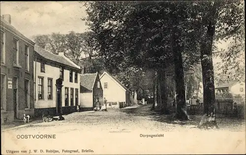 Ak Oostvoorne aan Zee Südholland, Blick auf das Dorf