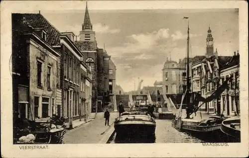 Ak Maassluis Südholland, Veerstraat