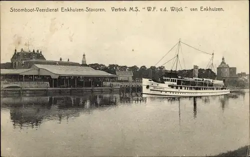 Ak Enkhuizen Nordholland Niederlande, Steamboat Ferry Service Enkhuizen-Stavoren