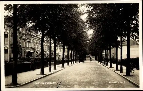 Ak Alphen aan den Rijn Südholland, Stationsstraat