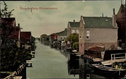 Ak Numansdorp Südholland Niederlande, Binnenhaven
