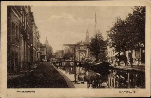 Ak Maassluis Südholland, Wagenbrug