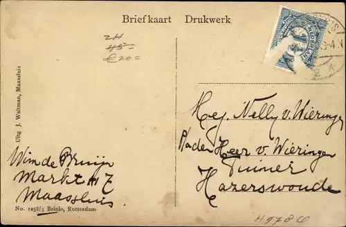 Ak Maassluis Südholland, Wagenbrug