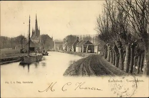 Ak Voorschoten Südholland, Kerksloot