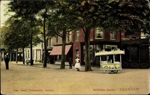 Ak Zaandam Zaanstad Nordholland, Gedempte Gracht