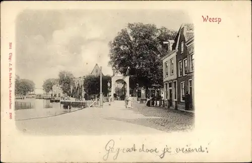 Ak Weesp Nordholland Niederlande, Straßenpartie