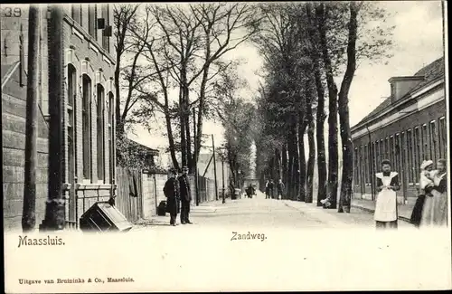 Ak Maassluis Südholland, Zandweg