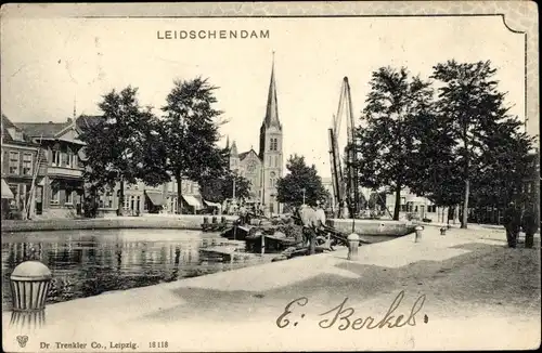 Ak Leidschendam Südholland, Kanal, Kirche