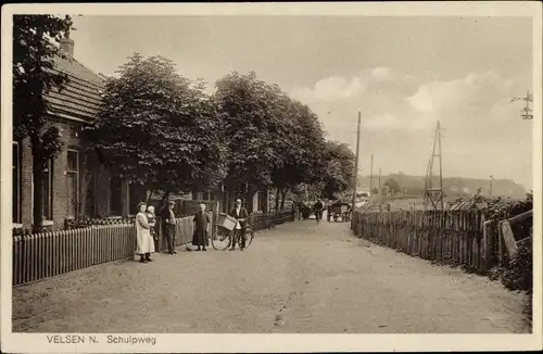 Ak Velsen Nordholland, Schulpweg