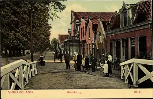 Ak 's Graveland Nordholland Niederlande, Kerkbrug