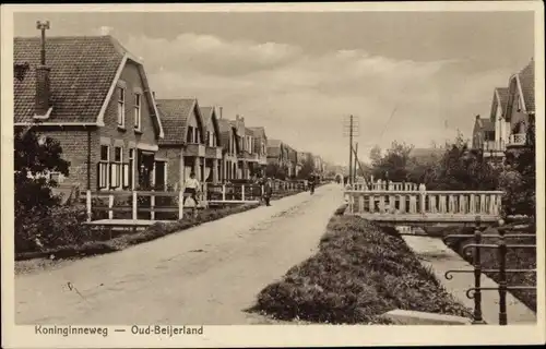 Ak Oud Beijerland Südholland, Koninginneweg