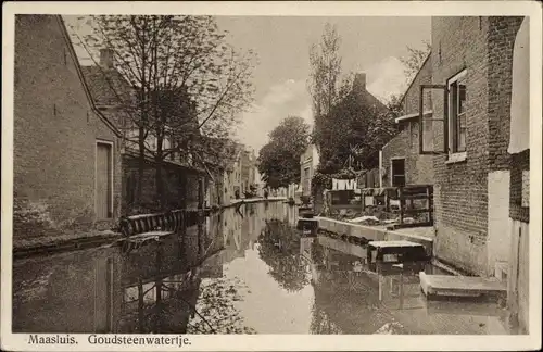 Ak Maassluis Südholland, Goudsteenwatertje