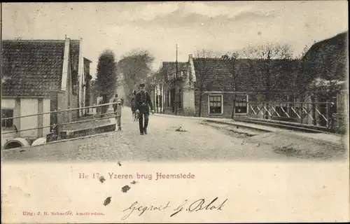 Ak Heemstede Nordholland Niederlande, Yzeren-Brücke