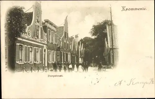 Ak Krommenie Zaanstad Nordholland Niederlande, Dorpstraat