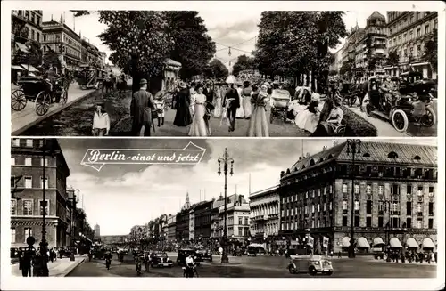 Ak Berlin, Unter den Linden, um 1900 und um 1940