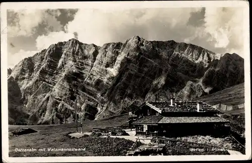 Ak Berchtesgaden in Oberbayern, Watzmannostwand, Gotzenalm