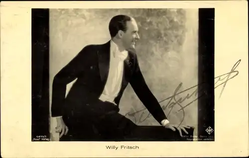 Ak Schauspieler Willy Fritsch, Portrait, Frack, Ross Verlag 6419/1