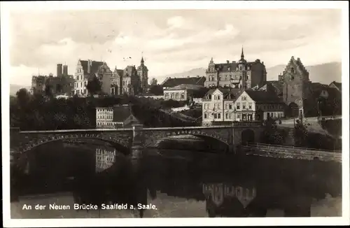 Ak Saalfeld an der Saale Thüringen, Neue Brücke