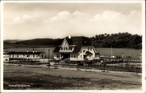 Ak Langenhessen Werdau in Sachsen, Koberbachtalsperre, Kobertalsperre, Gasthaus