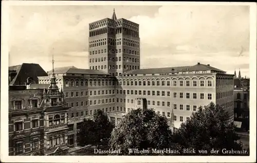 Ak Düsseldorf am Rhein, Wilhelm-Marx-Haus, Blick von der Grabenstraße